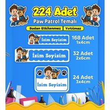 Sb Store Okul Kreş Kişiye Özel Isim Etiket Seti Paw Patrol Temalı - Model 733