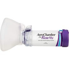 Aerochamber - Flow-Vu Anti - Static Valved Holding Chamber (Mor Yetişkin Küçük Maske)