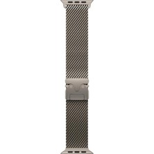 Apple 49 mm Natürel Titanyum Milano Loop-Küçük Boy-Outlet