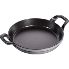 Staub Toz Istiflenebilir Fırın Kabı, Yuvarlak (20 Cm, 0,75 L Içerisinde Bulunan Mat Siyah Kaplı Teps