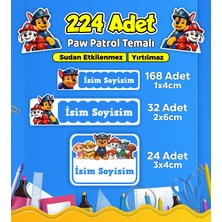 Sb Store Okul Kreş Kişiye Özel Isim Etiket Seti Paw Patrol Temalı - Model 735