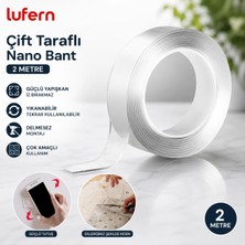 Lufern Dayanıklı Çift Taraflı Iz Bırakmaz Şeffaf Çok Amaçlı Tamir Silikon Bant Güçlü Montaj 30MM x 2mt