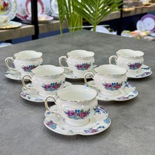 Acar Lisette Porselen 6 Lı Pearl Fincan Takımı 90 ml
