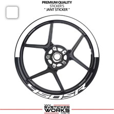 Sv Sticker Works Cfmoto 450SR Jant Şeridi – Yarım Jant Kaplama & 450SR Yazı Sticker Seti
