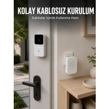 Kaia Life Hd Kameralı Beyaz Görüntülü Kapı Zili Çift Yönlü Sesli Wi-Fi Akıllı Kapı Zili