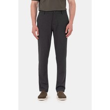 Sabri Özel Antrasit Yanı Lastikli Köprülü Kemerli Slim Fit Jogger Pantolon
