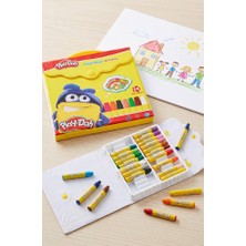 Artlantis Pastel Boya 24 Renk Plastik Çantalı 1 Paket Play-Doh Pastel Boya 24 Lü Çantalı Parlak Canlı ve Örtücü Renkler