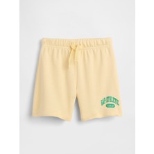 Gap Erkek Bebek Sarı Relaxed Pull-On Fransız Havlu Kumaş Şort