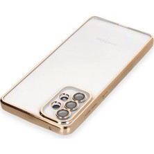 Uravas Store Newface Samsung Galaxy A73 5g Kılıf Razer Lensli Silikon - Gold