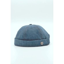 Külah Urban Koyu Mavi Docker Şapka - Sipersiz Denim %100 Pamuk Kep