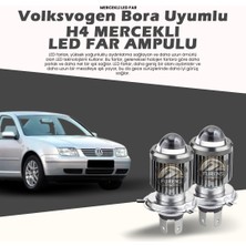 Furens Vw Bora Uyumlu Mercek LED Xenon Uzun - Kısa Tek Renk Beyaz Şimşek Etkili
