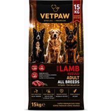 Vetpaw 15 kg Kuzu Etli Yetişkin Köpek Maması Yüksek Proteinli Premium Kuru Mama
