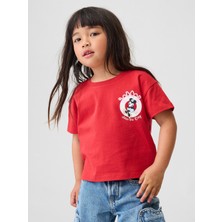 Gap Kız Bebek Kırmızı Grafik Baskılı T-Shirt