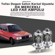 Furens Tofaş Dogan Şahin Kartal Uyumlu Mercek LED Xenon Tek Renk Beyaz Şimşek Etkili