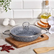 Falez Granit Sahan 20 cm Indüksiyon Tabanlı Cam Kapaklı