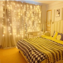 Uravas Store 8 Fonksiyonlu Peri Perde LED Uzaktan Kumandalı Günışığı Perde Peri LED (3 mt x 3 Mt)