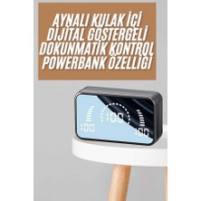 Armüz Powerbankli Bluetooth Kulaklık Yüksek Ses Aynalı Çift Dijital Gösterge Ekranı