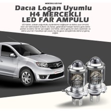 Furens Dacia Logan Araca Özel Far Seti Mercek LED Xenon Uzun Kısa Tek Renk Beyaz