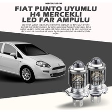 Furens Fıat Grande Putno Uyumlu Mercek LED Xenon Uzun Kısa Tek Renk Beyaz Şimşek Etkili Ampul