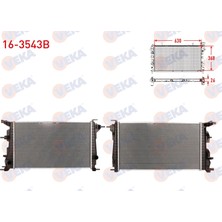 Su Radyatoru Brazıng Renault Fluence (L30) 1.5 Dcı A-T/m-T Ac+/- 2009- Veka 16-3543B T1