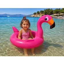 YEB Pembe Flamingo Deniz Yatağı 80 cm Dayanıklı Pvc Malzemeden Yapılmış Eğlenceli Tasarım