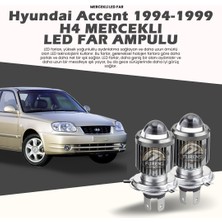Furens Hyundai Accent (1995-1999) Mercek LED Xenon Uzun - Kısa Tek Renk Beyaz