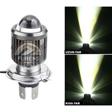 Furens H4 Zenon 3 Fişli Motorsiklet Farı Çift Devre Uzun Kısa 12V Tek Adet Fiyatıdır