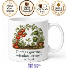Tupya Gift Organik Sebze Yetiştirenlere Temiz Tarım Ata Tohumu Kupası Şehir Çiftçisi Hediye Kupa Bardak