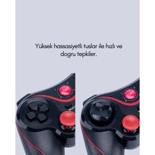 Mossem Kablosuz Bluetooth Gamepad Pc Android Tv Uyumlu Oyun Kumandası