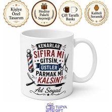 Tupya Gift Berber Jargonu Yazılı Komik Kupa Bardak Kuaför Espri Hediye Baskılı Mug