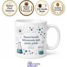 Tupya Gift Kişiye Özel Kimya Sever Hediyesi Kupa Bardak Isimli Kimyager Hediye