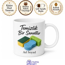 Tupya Gift Sünger Kullananlara Hediye Temizlik Süngeri Emici Sünger Temalı Baskılı Kupa Bardak