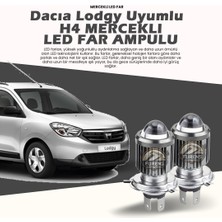 STS Oto Aksesuar Dacia Lodgy Için Uyumlu Şimşek Etkili Mercek LED Xenon Oto Ampulu Tek Renk Beyaz