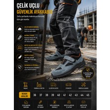 Çeliker Iş Güvenliği Ayakkabısı Çelik Burun Süet Gri