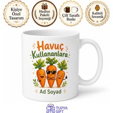 Tupya Gift Havuç Kullananlara Beypazarı Havucu Rendelenmiş Havuç Salata Havucu Kupa Bardak Hediye