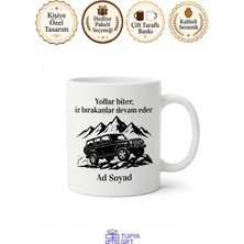 Tupya Gift Arazi Aracı Silüetli Isme Özel Baskılı Kupa Bardak Off-Road Hediye