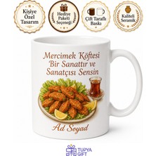 Tupya Gift Mercimek Köftesi Yapan Annelere Çay Yanı Limonlu Marullu Kupa Bardak Hediye
