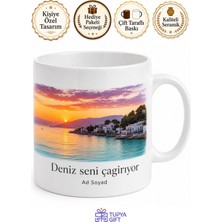 Tupya Gift Muğla Deniz Akşamı Tasarımlı Kupa Bardak | Özel Tasarım Hediye Kupa