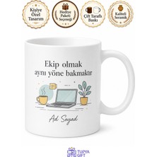 Tupya Gift Mesai Arkadaşına Hediye Ofis Temalı Baskılı Porselen Kupa Bardak Hediye