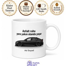 Tupya Gift Modifiye Arabasının Altını Kasan Sürücüye Yere Basık Asfalt Ruhu Kupa Bardak Hediye