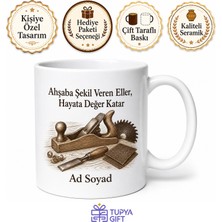 Tupya Gift Marangoza Hediye Ahşap Işleri Mobilya Montajı Vernik Zımpara Kupa Bardak