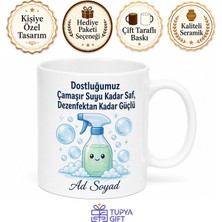 Tupya Gift Aşırı Titiz Arkadaşa Çamaşır Suyu Saflığında Dostluk Kupa Bardak Hediye
