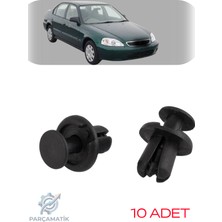Parçamatik Honda Tampon Klipsi 91503-SZ3-003 10 Adet Oem Tampon Bağlantı Klipsi Accord Civic Cr-V Jazz Hr-V Uyumlu