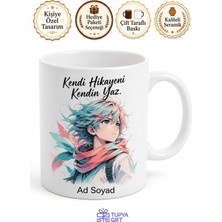 Tupya Gift Anime Tarzı Tasarım Baskılı Porselen Kupa Bardak Özel Hediye Mug