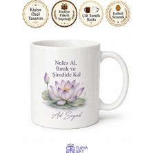 Tupya Gift Yoga Sever Için Özel Tasarım Seramik Baskılı Kupa Bardak Sakinlik Hediyesi