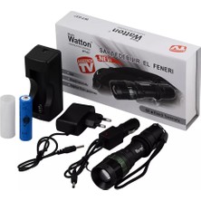 Uravas Store Black WT-037-ŞARJLI Zoomlu Acil Durum Feneri