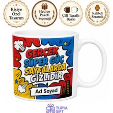 Tupya Gift Çizgi Roman Okuyanlara Fasikül Biriktiren Çizim Süper Güç Koleksiyon Kupa Bardak Hediye