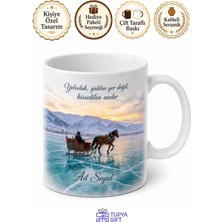 Tupya Gift Çıldır Gölü Atlı Kızak Ardahan Hatırası Kupa Bardak Hediye