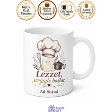 Tupya Gift Aşçı Başına Mutfak Düzeni Menü Planlama Reçete Gurme Lezzet Şefi Kupa Hediye Bardak