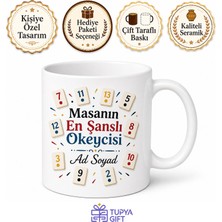 Tupya Gift Okey Masasında Ikili Gidenlere Taş Atan Şanslı Okeyci Kupa Bardak Hediye